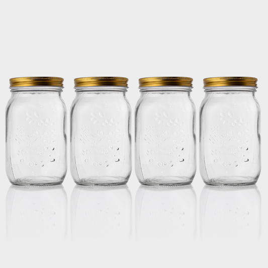 4x 1000ml Glazen